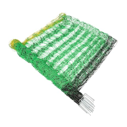 Electric Fence Netting,PE Electric Fence Wire with 10 Stakes 4 Wires, Electric Fence for Livestock Farms and Ranches, Utility Portable Temporary Fence