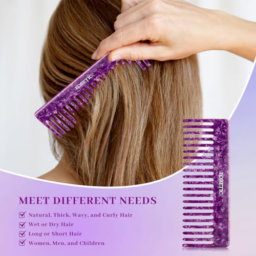 Large Wide Tooth Comb for Women, Men, and Kids - Handmade Detangler for Curly, Long, and Short Hair - Professional 6.29 Inch Hair Cutting Comb for Wet and Dry Use - size: 1PCS