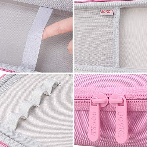 BOVKE Stethoscope Case for 3M Littmann Classic III Monitoring, Lightweight II S.E, Cardiology IV Diagnostic, MDF Acoustica Stethoscopes, Extra Room for Nurse Essentials and Medical Supplies, Pink - color: Pink