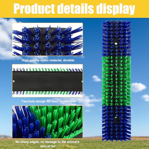 Livestock Scratch Brush, 4-Pack for Horse Grooming | Relief Self-Grooming Goat Scratcher Help Stay Comfortable on the Back of Livestock Cattle Scratch for Goat, Cow, Sheep
