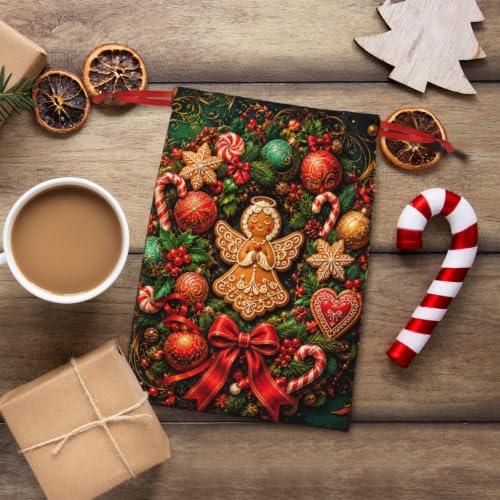 KzgtY Christmas Gingerbread Man 2PCS Gift Bags with Drawstring, 16 x 12 Inch Reusable Present Sacks for Christmas,Brithday, Holidays,Parties & Gift Packaging - color: Christmas Gingerbread Man