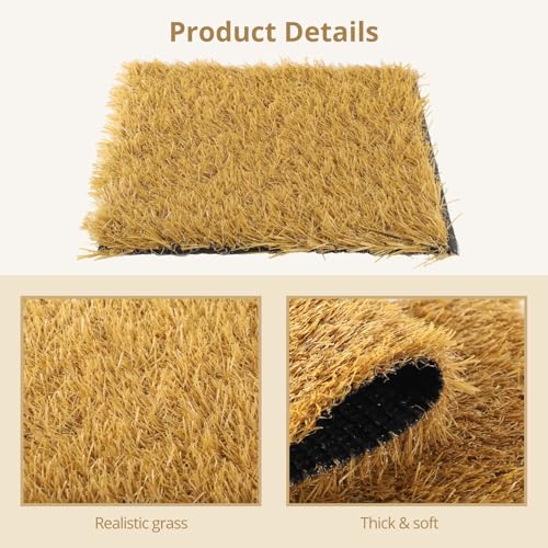 12 Pack Chicken Nesting Pads, 12”x12” Artificial Turf Mats for Nesting Box, Washable Coop Bedding for Hens & Small Pets