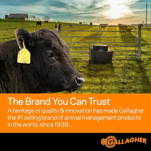 Gallagher MBS200 Electric Fence Charger | Multi-Power AC, Battery or Solar Fence Energizer | 2 Joule Livestock Charger for Portable & Permanent Fencing