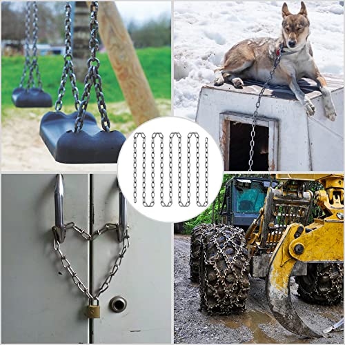 VEVOR Grade 30 Chain 3/16 Inch by 100Ft Length Grade 30 Proof Coil Chain Zinc Plated Grade 30 Chain for Towing Logging Agriculture and Guard Rails - size: 3/16 Inch x 100 Ft