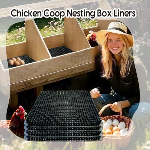 Washable Nesting Pads for Chicken Coop, Chicken Nesting Boxes for Laying Eggs, Laying Pads for Hens, Reusable Nest Mats, Black 4 Count - color: Black-4