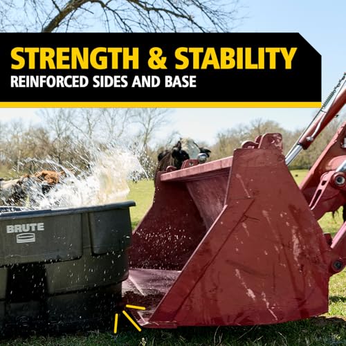 Rubbermaid Commercial Products Stock Tank 300-Gallons Structural Foam Heavy Duty Container for Livestock/Animal/Cattle Feed & Water Outdoor Homemade Pool/Hot Tub/Bathtub & Pet Cleaning/Dog Wash - size: 300 Gallon