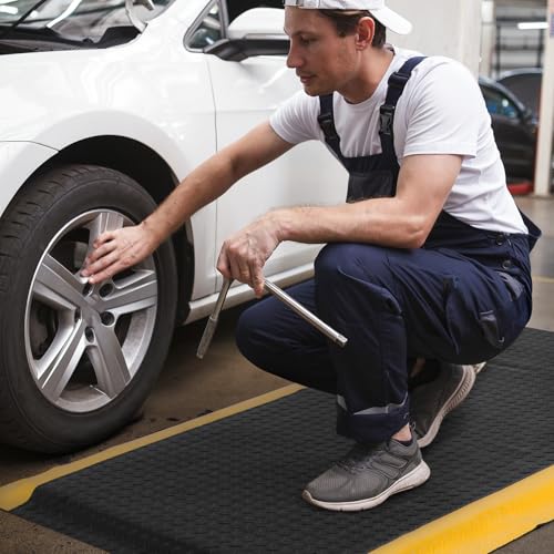 Anti Fatigue Mat 2x5 Ft 15/16" Thick Soft Sponge Ergonomic Mat | Stable Comfort Endurance Floor Mat Layered Support Rugged Diamond Relief Steady Standing Mat for Farm Grooming Salon - size: 59.9"L x 23.6"W x 0.9"Th