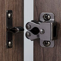 Keenkee Cabinet Latch Double Roller Catch, Black Nickel, 4 PCS | Hardware for Cupboard Closet Kitchen, Cabinet Door Latches and Catches - color: BlackNickel 4ps