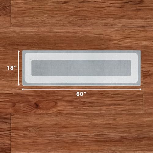 Chef Gear Hettie Anti Fatigue Cushioned Kitchen Mat 18"x60" Grey - color: Grey, size: 60"L x 18"W x 0.3"Th
