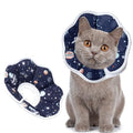Soft Adjustable Cat Cone Collar, Comfortable Cat Recovery Collar - color: Dark Blue, size: X-Small