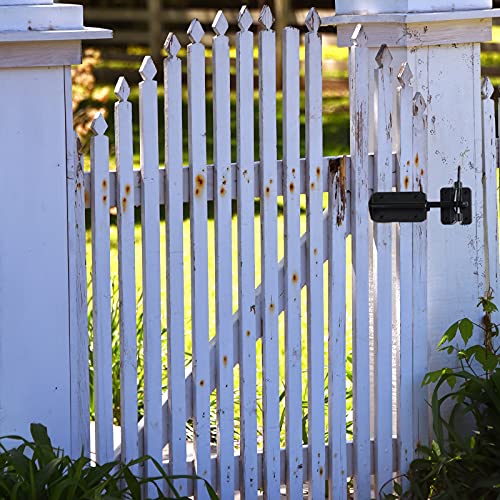 Moxweyeni 6 Pieces Gate Latch Cable Pull Latch String Fence Gate Lock Opener for Metal Vinyl Wooden Fences Adjustable, 19 Inch (Silver,1.5mm) - color: Silver, size: 1.5mm