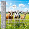 Farm Fence 5ft x 328ft, 12 Gauge Heavy Zinc Coating Cattle Panel Fence Galvanized Woven Wire Field Fencing Livestock Fence, Durable Chain Link Hog Wire Fencing for Yard Garden Sheep Goat Deer Horse | Galvanized Woven Wire Field Fencing Livestock Fence,Dur