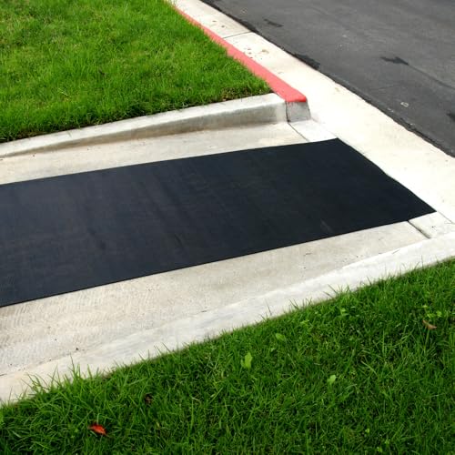 Rubber-Cal Ramp Cleat Non-Slip Outdoor Rubber Mats - 1/8" x 3ft x 2ft - size: 24"L x 36"W x 0.1"Th