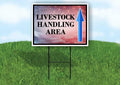 Livestock Handling Area 4Th Of July American Flag Usa Patriotic Faded Up Arrows Double Sided 18x24 in. Yard Road Sign - size: Double Sided Up Directional Arrows