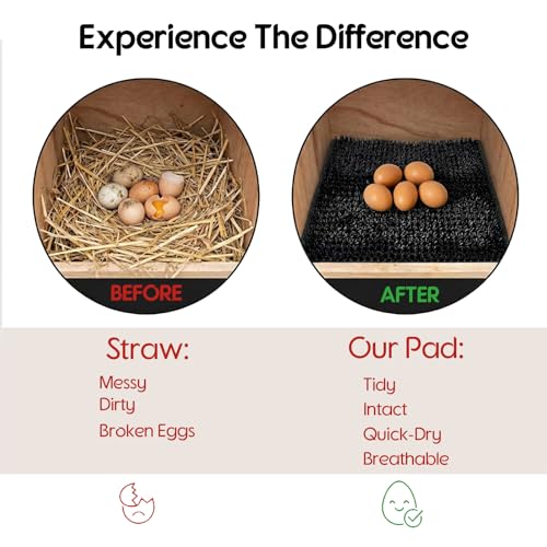 Washable Nesting Pads for Chicken Coop, Chicken Nesting Boxes for Laying Eggs, Laying Pads for Hens, Reusable Nest Mats, Black 4 Count - color: Black-4