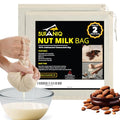 Nut Milk Bag - 2 Bags (12 x 12 Inch) 100% Unbleached Cotton Cheese Cloth Bag for Straining, Premium Nut Milk Bag Reusable, Nut Bag Strainer for Almond, Soy, Oat Milk, Juices, Cheese Making - size: 12x12 / 2 pieces