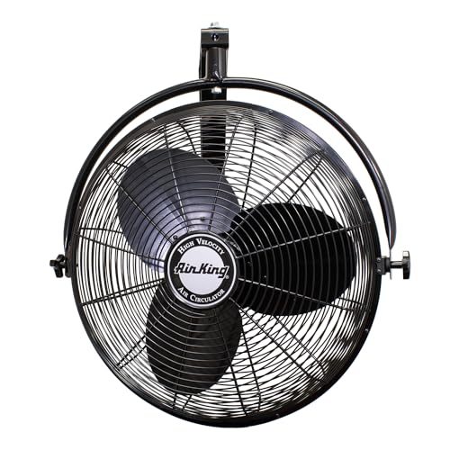 Air King 9020 1/6 HP Industrial Grade Wall Mount Fan, 20-Inch,Black - style: Mount Fan