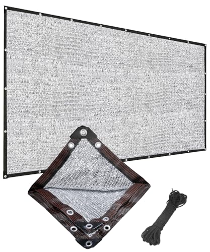 Reflective Aluminet Shade Cloth with Grommets,Durable Mesh Tarp, 90% 6.5' x 6' | Heavy Duty UV Resistant Shade Cover for Garden, Patio, Car Parking, Camping, Kennel, Chicken Coop, Greenhouse - size: 6.5FT X 6FT - 90%