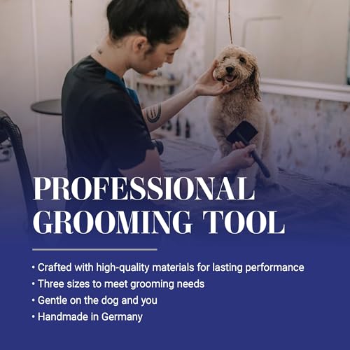 Chris Christensen Big K Dog Slicker Brush for Dogs (Goldendoodles, Labradoodles, Poodles), Groom Like a Professional, Fluff Detangle Style, Saves Time Energy, Black, Large - color: Black, size: Large