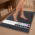 MAYSHINE Chenille Plush Extra Long Bath Mat Runner, 1 INCH Pile, Charcoal Gray, 59x31 inches, Machine Washable, Non-Slip - color: Charcoal Gray, size: 59"x31" Rectangular