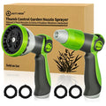 AUTOMAN Garden Hose Nozzle - 2 Pack, Thumb Control Sprayer, Slip-Resistant Water Nozzle, Extra 4 Washers, for Watering Plants Lawn & Garden, Cleaning, Washing Car, Showering Pets - color: Lawngreen X2