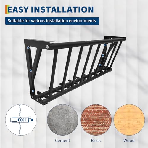 Garvee Hay Feeder for Horses, 40'' Long Hay Rack | with 25 Gallon Large Capacity, Heavy Duty Carbon Steel Wall Mounted Feeder Rack for Horses, Goats, Sheep in Stable and Farm - size: 40 inch