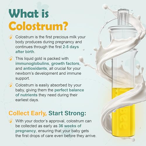 Colostrum Collector Kit | Reusable Silicone Breast Milk Collector for Harvesting Colostrum Breastmilk, Pre-Sterilized Includes Storage Case & Cotton Wipe | Set of 7 Collectors, 5mL Each - size: 7 Piece Set