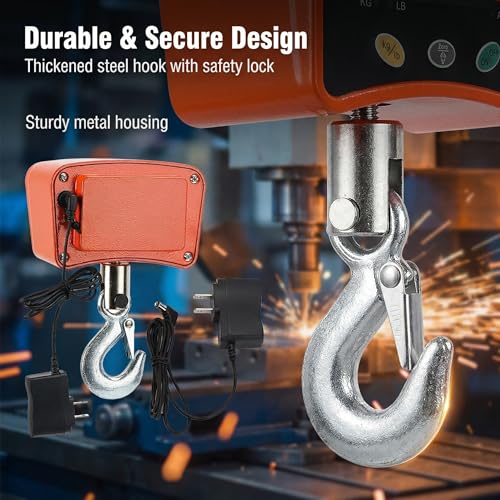Digital Hanging Scale Industrial Crane Scale with Precision Sensor Suitable for Farm Weighing (500kg/1100lb)