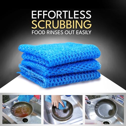 Non Scratch Dish Scrubbers for Cleaning Dishes (1PK) - Reusable Kitchen Sponge - Replace Dish Sponges for Washing Dishes - Best Household Scrubbing Pad & Alternative Dishwashing Scrub Pads Supplies - color: 1pk All Purpose
