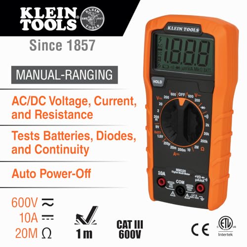 Klein Tools 80101 Circuit Breaker Finder Kit, GFCI Outlet and Receptacle Tester Kit, Multimeter, NCVT, Outlet Tester, Leads, 4-Piece - style: Home Tester 4-Piece Kit with Circuit Finder