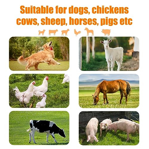 2-Pack Automatic Livestock Waterer, 304 Stainless Steel Auto Fill Drinking Bowl with Float Valve, Drainage Hole & Protective Baffle, Wall Mount or Floor Stand, for Dogs, Chickens, Horses, Goats, Pigs