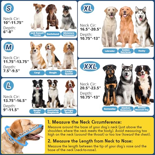 Dog Cone to Stop Licking, Clear Recovery Collar with Detachable Zipper, Sturdy Elizabethan Collar for Large Medium Small Dogs, Soft Adjustable Cone After Surgery Patented, Black M - color: Black, size: M(Neck: 11.75"-13.75")