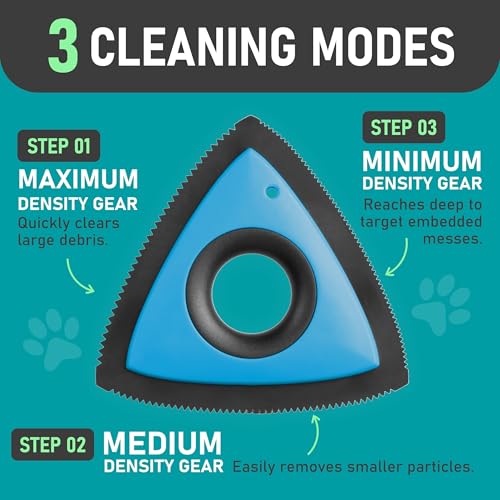 Maxpower Planet Pet Grooming Rake and Mini Pet Hair Remover Tool, Undercoat Rake for Dogs & Hair Remover for Car Carpet, Cat Fur Removal and Double-Sided Deshedding Dematting Tool for Dogs and Cats - color: D - Rake & Remover, size: Large