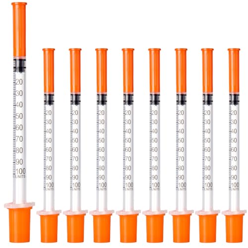 1ML Syringe, Measuring Syringes Lab Supplies, Individually Wrapped, Pack of 50