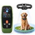 4-in-1 Wireless Dog Fence with Training, Bark Control, Real-Time Pet Status | 3 Training Modes: Beep/Vibration/Static, IPX7 Waterproof, Remote Boundary Collar, Invisible Fence for Small/Medium/Large Dogs