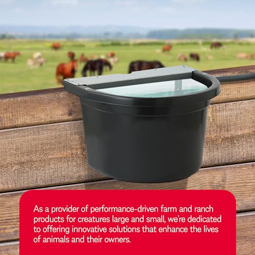 Little Giant FW16MTLBLACK 4 Gallon Capacity Automatic Float Controlled Waterer Animal Horse & Cattle Livestock Water Trough, Black (3 Pack)