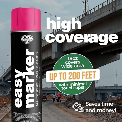 Fox Valley Easy Marker Inverted Paint 16oz Pack of 12, Pink Fluorescent