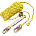Rope Harness Safety Lanyard 150FT, Vertical Lifeline Assembly | Grab Snap Hooks Shock Absorber, Fall Protection Tree Climbing Lifeline Kit, Heavy Duty Roof Safety - size: 150FT