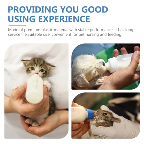 UPKOCH 3Pcs Cat Nursing Bottle Set PET Feeding Bottles for Kittens and Puppies Replacement Nipples for Newborn Animals