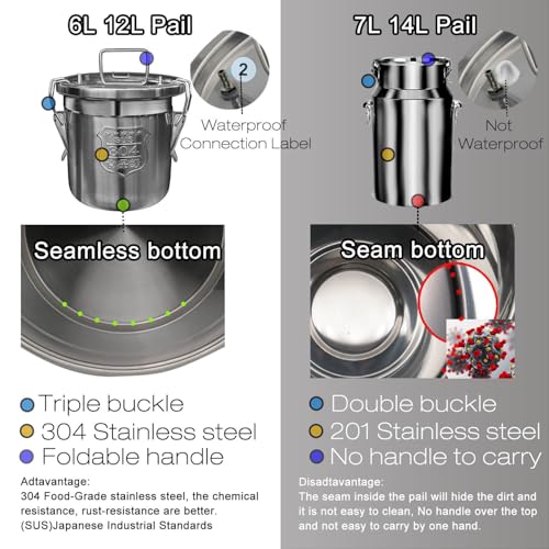 12L Cow Milking Machine with Pressure Gauge (Pro Model) and Goat Teat Cup (Tube Included)