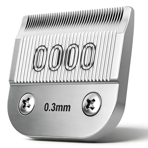 Replacement Ceramic Blade,Compatible with Oster 76,Andis AGC,Wahl KM10 | 0.3mm(1/100") Cutting Length,size OOOO - color: Size 0000