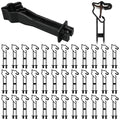 Outus 25pcs Reversed Extender Electric Fence TPost Insulators Snap, Black | Fit T Post Insulators, for Electric Fence Wire, Yard Agricultural Ranchers Farm - color: Black