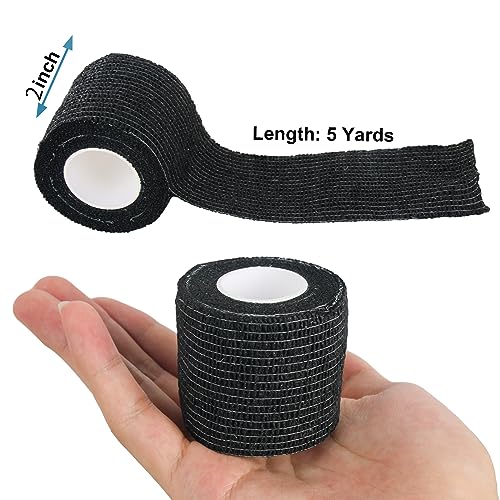 Self-Adhesive Bandages, First aid Tape for Dogs' Legs, Paws, Wounds, Horses, Cats, Birds, Animals, 9 Veterinary Bandages for pet Dogs and Horses, Wrist sprains and Swelling (Multiple Colors)