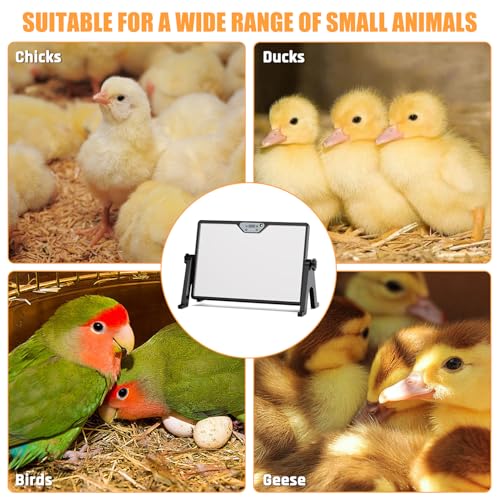 Brooder Plate for Chicks with Temp Control and Display,Dual-Sided Chicken Coop Heater with Remote,Timer Function & Cycle Work,Adjustable Angle,Safe Heater Plate for Ducks Quail Poultry Warm,13"x17"