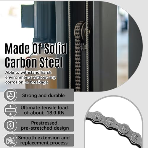 Tandefio #41 20 ft Roller Chain with 2 Links for Driven Slide Gate Operator and More, Interchangeable for Chain Driven Slide gate Opener Conveyor System, Corrosion Resistant