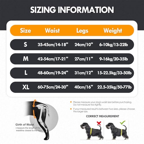 Dog Lift Harness |Harness for Large Dogs, Adjustable Hind Leg Support Sling for Elderly Injured Arthritic Disabled Dogs, Mobility & Rehabilitation Aid(S) - size: S