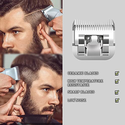 Replacement Blades set compatible with Oster Classic 76/Andis dog Clippers | Include（1-1/2+#2+3-1/2+3-3/4+T Outliners）Cut Length 0.1mm to 13mm，5 Pack - color: 0.1MM-13MM(5 PACK)