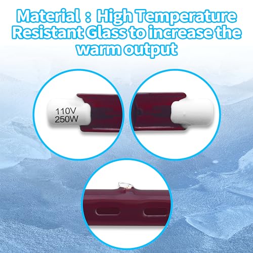 250WBrooder Heater Replacement Bulb, 4000-5000 Hours Work, Brooder Heater for Chicks or Pets, Accessories