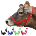 Derby Originals Adjustable Nylon Livestock Cattle Halters - color: Red, size: Small (250-500lbs)