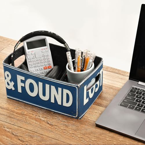 Storage Baskets Felt Foldable Storage Cube Shelf Bins Organizer Box for Kids Toys Office Bedroom Closet Babies Nursery 2-Pack (Lost & Found Blue) - color: Lost & Found Blue